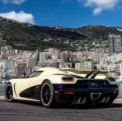 [ Pre-order ] GA003F GRYNING.model 1:64 Koenigsegg Agera R Moonlight Yellow/Purple Carbon