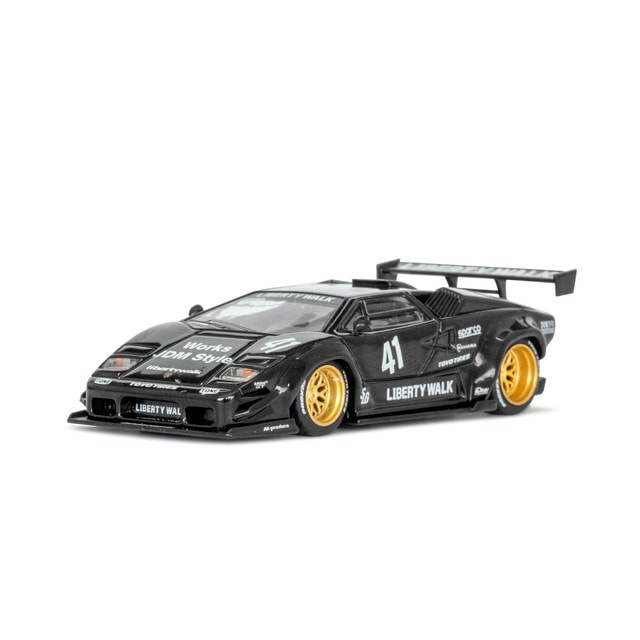 MC256-BK TSM MINI-GT 1:64 Lamborghini Countach LB-WORKS Black (LBWK Exclusive Blister Box)
