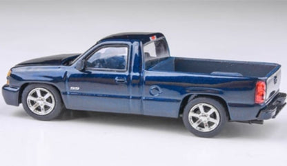 [ Pre-order ] PB55833 PARA64 1:64 Chevrolet Silverado Single Cab 2006 Ming Blue LHD