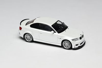 [ Pre-order ] 7CM Model 1:64 BMW 1M Coupe (E82) silver style 359 multi-spoke wheels Alpine White