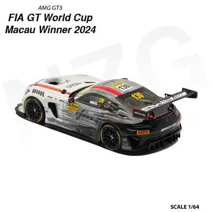 [ Pre-order ] 114600003 Kilo Works KW x NZG 1:64 Mercedes-Benz AMG GT3 2024 FIA World Cup Macau Winner Maro Engel #130