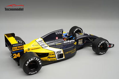 [ Pre-order ] TMD18-471D Tecnomodel 1:18 Minardi M191 #24 Australian GP 1991 R. Moreno Rain Tire Car with Driver Figure