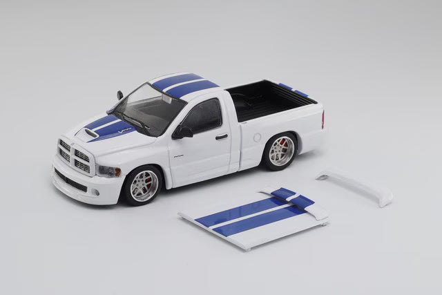 [ Pre-order ] SHOOM-103-005 GCD Shoom 64 1:64 Dodge RAM SRT-10 White Blue Stripe (LHD)