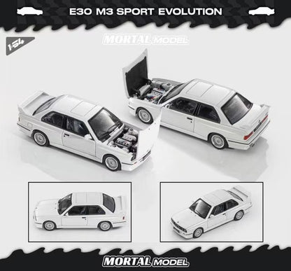 [ Pre-order ] Mortal 1:64 BMW M3 E30 M3 Sedan Pearl White