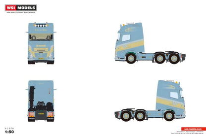 [ Pre-order ] 01-5165 WSI 1:50 S.N. de Witte VOLVO FH AERO GLOBETROTTER XL 6X2 TWIN STEER