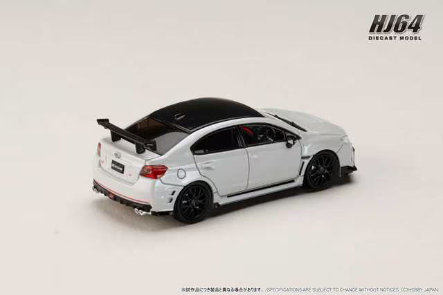 [ Pre-order ] HJ644068W Hobby Japan 1:64 Subaru S208 NBR Challenge Package Crystal White Pearl
