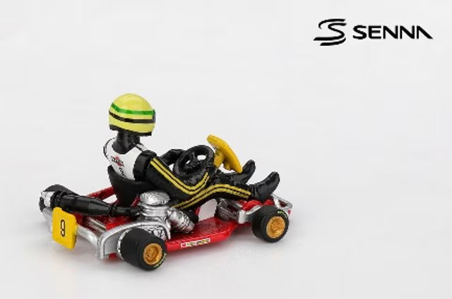 [ Pre-order ] MGT01155-BL TSM MINI-GT 1:64 Senna Kart Formula K World Karting Championship 1981 #9 A. Senna *Blister pack