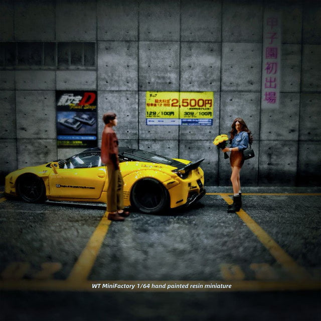 [ Pre-order ] WT2025121119-B WT Minifactory 1:64 Couple Giving Flowers Duo Figures, Set of 2, Yellow, with a Bouquet of Flowers