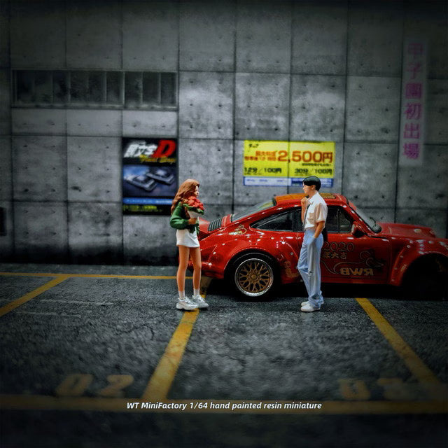 [ Pre-order ] WT2025121119-C WT Minifactory 1:64 Couple Giving Flowers Duo Figures, Set of 2, Red, Bouquet of Flowers