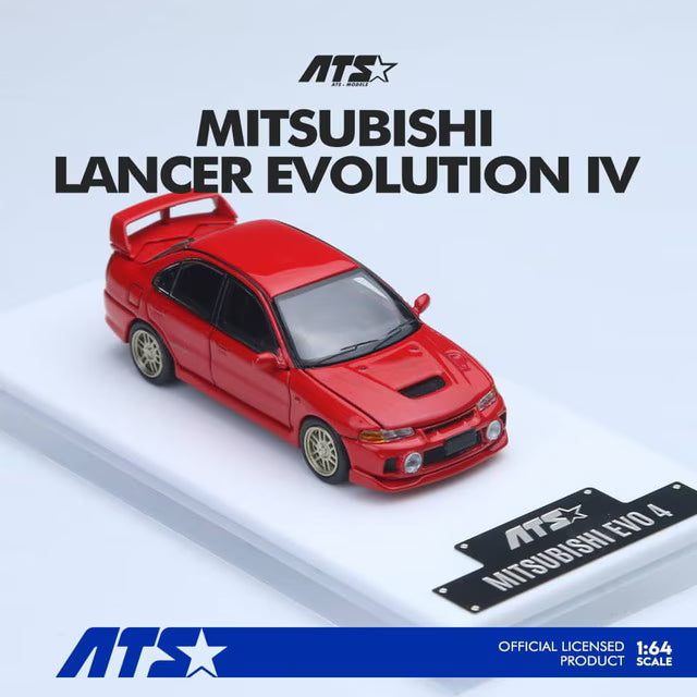 [ Pre-order ] ATS881003 ATS 1:64 Mitsubishi Lancer Evolution IV Red (Opening and Closing Hood)