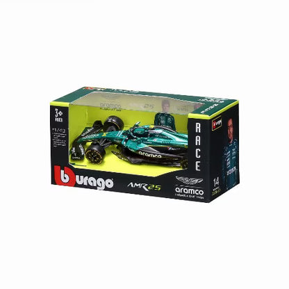 [ Pre-order ] BUR38250A Bburago 1:43 Aston Martin F1 Team AMR25 2025 Australian GP #14 F. Alonso Window Box