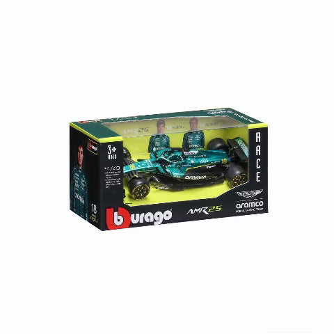 [ Pre-order ] BUR38250S Bburago 1:43 Aston Martin Aramco F1 Team AMR25 2025 Australian GP #18 L. Stroll Window Box