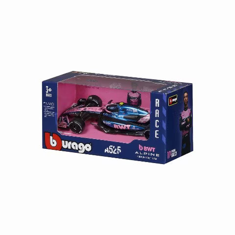 [ Pre-order ] BUR38257C Bburago 1:43 BWT Alpine A525 2025 Monaco GP #43 F. Colapinto Window Box