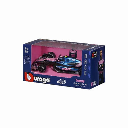 [ Pre-order ] BUR38257C Bburago 1:43 BWT Alpine A525 2025 Monaco GP #43 F. Colapinto Window Box