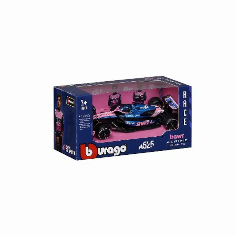 [ Pre-order ] BUR38257G Bburago 1:43 BWT Alpine A525 2025 Monaco GP #10 P. Gasly Window Box