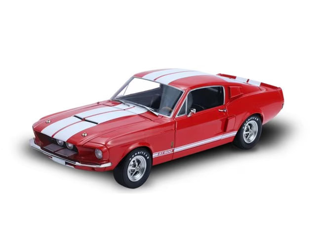 [ Pre-order ] HWY-12400 Highway61 1:24 1967 Shelby GT500 - Candy Apple Red with White Stripes (New Tooling)