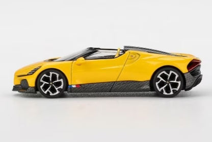 [ Pre-order ] MGT01137-BL TSM MINI-GT 1:64 Bugatti W16 Mistral Yellow (Left-Hand Drive) *Blister Pack