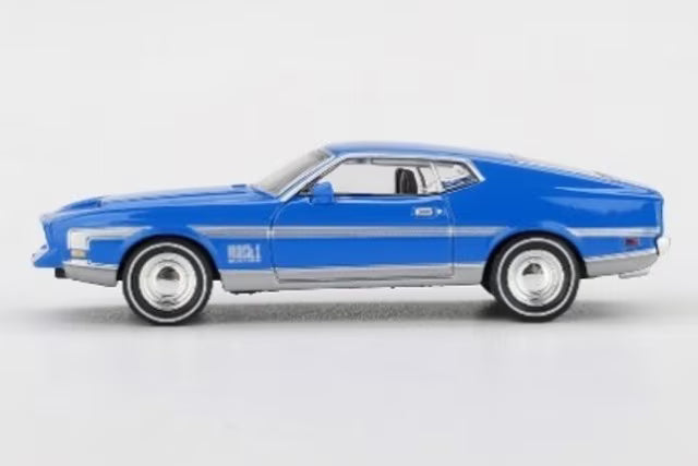 [ Pre-order ] MGT01138-L TSM MINI-GT 1:64 Scale Ford Mustang Mach 1 1971 Grabber Blue (Left-Hand Drive)