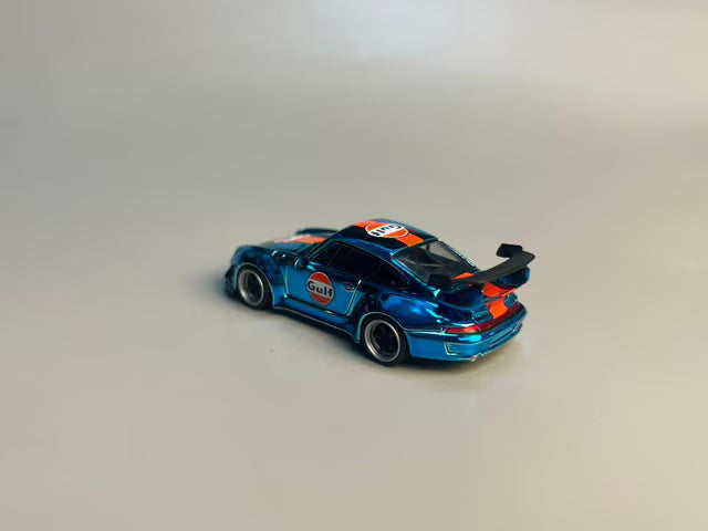 [ Pre-order ] Flame 1:64 RWB 993 Gulf Chrome Blue