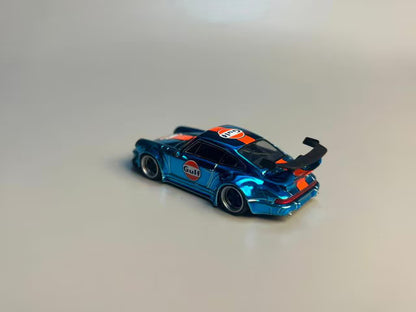 [ Pre-order ] Flame 1:64 RWB 964 Gulf Chrome Blue