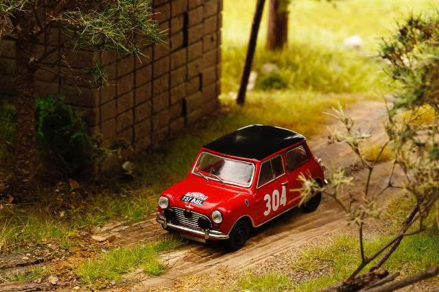 [ Pre-order ] Gaincorp Products KS-078-657 1:64 Mini Cooper Monte Carlo Mini Mark I Mini Cooper S Rallye Automobile Monte-Carlo Version Red #304 (RHD)