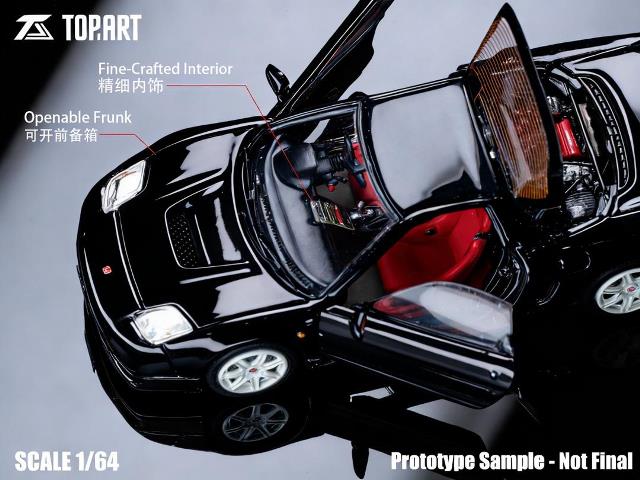 [ Pre-order ] TP0011 TopArt MODEL 1:64 Honda NSX-R (NA2) 2002-05 Metallic Black