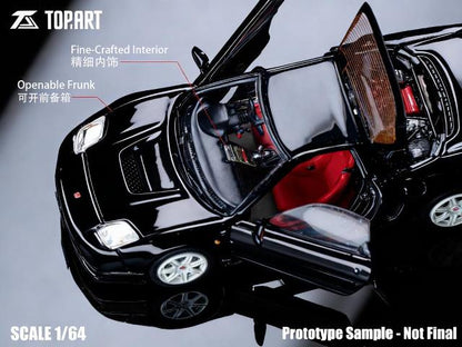 [ Pre-order ] TP0011 TopArt MODEL 1:64 Honda NSX-R (NA2) 2002-05 Metallic Black
