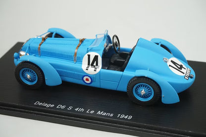1:43 Spark S2729 Delage D6S Le Mans 4th 1949 #14 L.Gerard / F.Godia.Fares