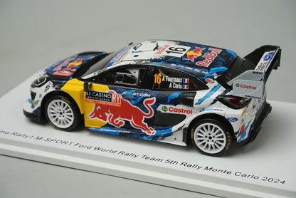 1:43 Spark S6854 Ford Puma Rally1 M-Sport Monte Carlo Rally 5th 2024 #16 A.Fourmaux / A.Corea