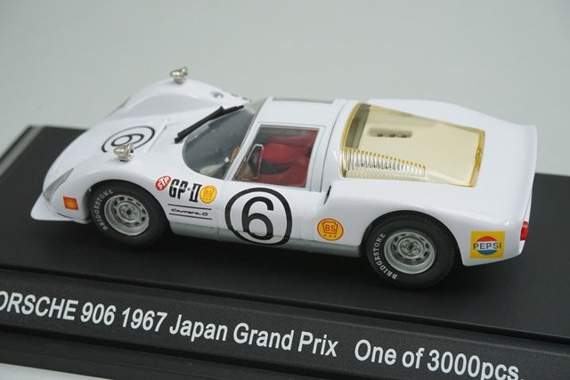 1:43 EBBRO 43371 Porsche 906 Carrera 6 Japanese GP 1967 #6 White model car