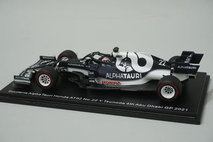 1:43 Spark SCS223 Suzuka Circuit Custom Scuderia AlphaTauri Honda AT02 Abu Dhabi GP 4th 2021 #22 Yuki Tsunoda