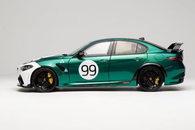 [ Pre-order ] M89014 MOTORHELIX 1:64 Alfa Romeo Giulia GTAm Green Livery Two-Tone #99