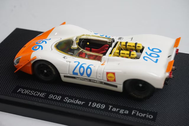1:43 EBBRO 43729 Porsche 908 Spyder Targa Florio 1969 #266 White