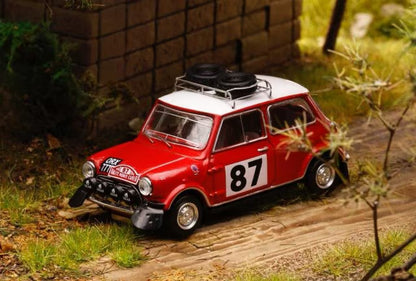 [ Pre-order ] KS078-660 GCD Gainco Products 1:64 Mini Cooper Monte Carlo Mini Mark I Mini Cooper S Rallye Automobile Monte-Carlo Version Red #87 (RHD)