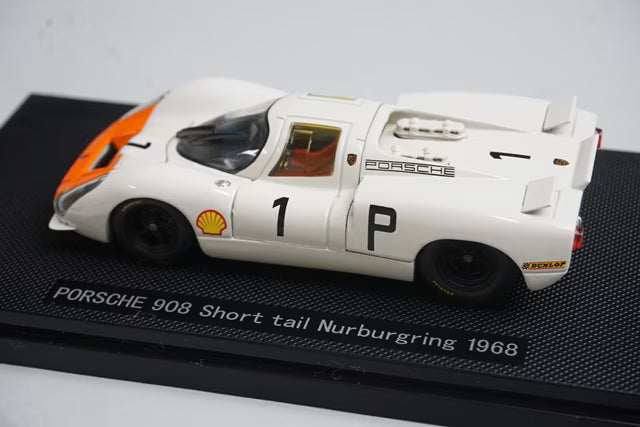 1:43 EBBRO 43739 Porsche 908 Short Tail Nürburgring 1968 #1 White/Orange