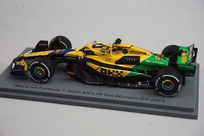 1:43 Spark S9539 McLaren F1 Team MCL38 Monaco GP 2nd 2024 #81 O. Piastri