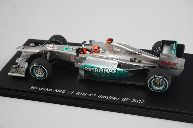 1:43 Spark S1009 Mercedes-AMG F1 W03 Brazilian GP 2012 #7 M. Schumacher