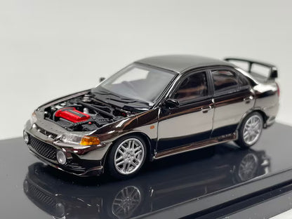 M64009DZ-CY MOTORHELIX 1:64 Mitsubishi Lancer Evolution IV GSR Customized Electroplating Gun Grey