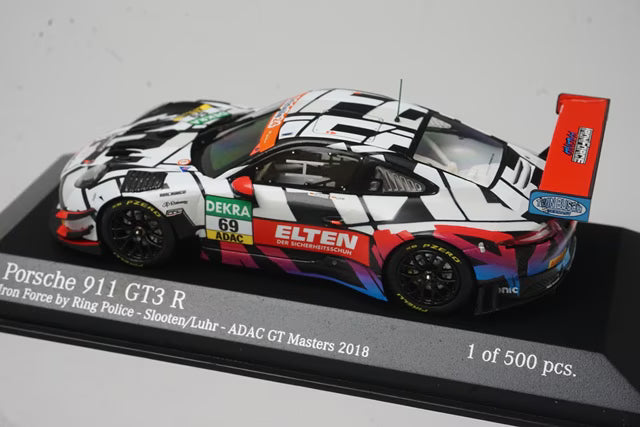 1:43 MINICHAMPS 413186769 IronForce Custom Porsche 911 GT3R ADAC GT Master 2018 #69