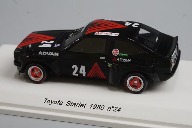 1:43 Reve R70237 Toyota Starlet 1980 #24 Hikaru Hagiwara