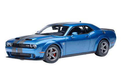 [ Pre-order ] 71767 AUTOart 1:18 Dodge Challenger SRT Super Stock 2023 (Pearl Blue with Carbon Black Stripes <FROSTBITE>)