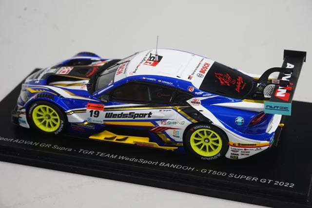 1:43 Spark SGT027 Toyota WedsSports ADVAN GR Supra BANDOH GT500 Super GT 2022 #19 Yusuke Kunimoto / Seinan Sakaguchi