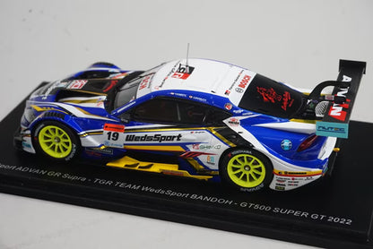 1:43 Spark SGT027 Toyota WedsSports ADVAN GR Supra BANDOH GT500 Super GT 2022 #19 Yusuke Kunimoto / Seinan Sakaguchi