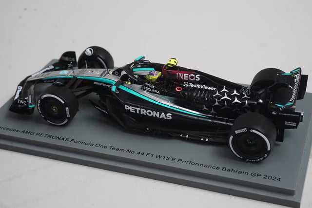 1:43 Spark S9513 Mercedes-AMG Petronas F1 Team W15 E-Performance Bahrain Grand Prix 2024 #44 L. Hamilton