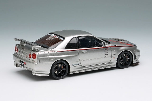 [ Pre-order ] EM792 Make Up EIDOLON 1:43 Nissan NISMO R34 Z-tune Prototype 2001 Silver with NISMO Stripes