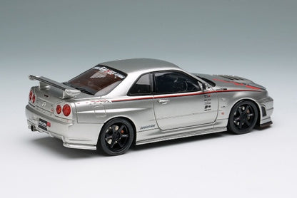 [ Pre-order ] EM792 Make Up EIDOLON 1:43 Nissan NISMO R34 Z-tune Prototype 2001 Silver with NISMO Stripes
