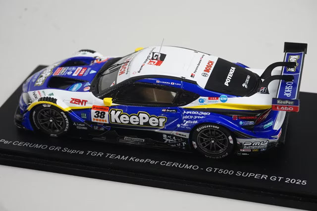 1:43 Spark 43SGT25038 KeePer Celmo GR Supra TGR Team GT500 Super GT 2025 #38 Hiroaki Ishiura / Toshiki Oyu