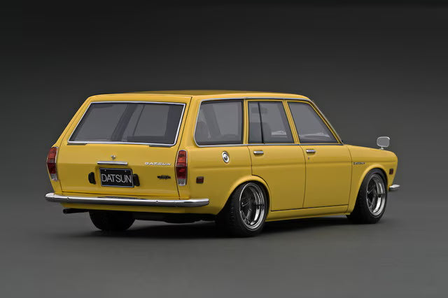 IG2222 ignition model 1:18 Nissan Datsun Bluebird 510 Wagon Yellow model car
