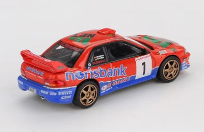 MGT01140-L TSM MINI-GT 1:64 Subaru Impreza WRC97 DRM 1999 Winning Car #1 (Left-hand drive)