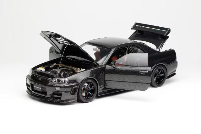 [ Pre-order ] M83413 MOTORHELIX 1:18 Nissan Skyline GT-R R34 CUSTOMIZED VERSION Carbon Fiber
